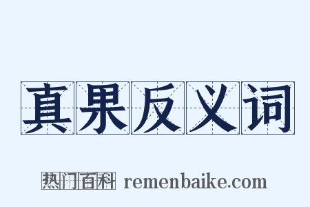 真果反义词是什么意思的图片